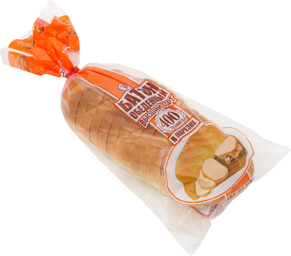 Хлеб Волжский пекарь Батон обеденный нарезка 400г