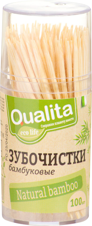Зубочистки Qualita бамбуковые 100шт