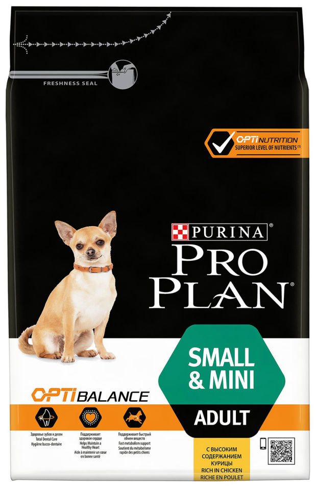 Сухой корм для собак Pro Plan Optibalance Small&Mini Adult с курицей и рисом 3кг