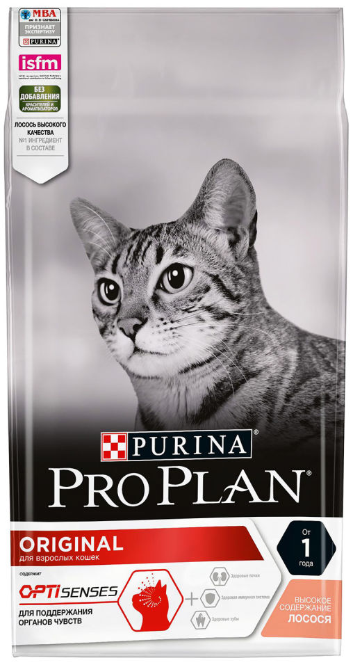 Сухой корм для кошек Pro Plan Original Adult с лососем 1.5кг