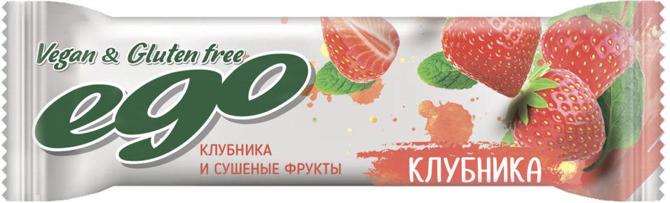 Батончик фруктово-ягодный Ego Клубника 40г