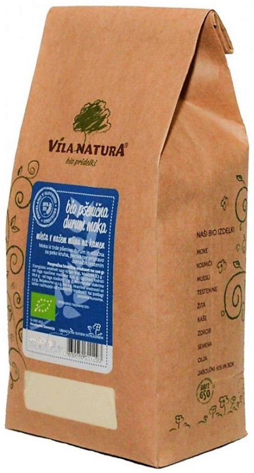 Мука Vila Natura BIO из твердой пшеницы дурум жерновая 1кг