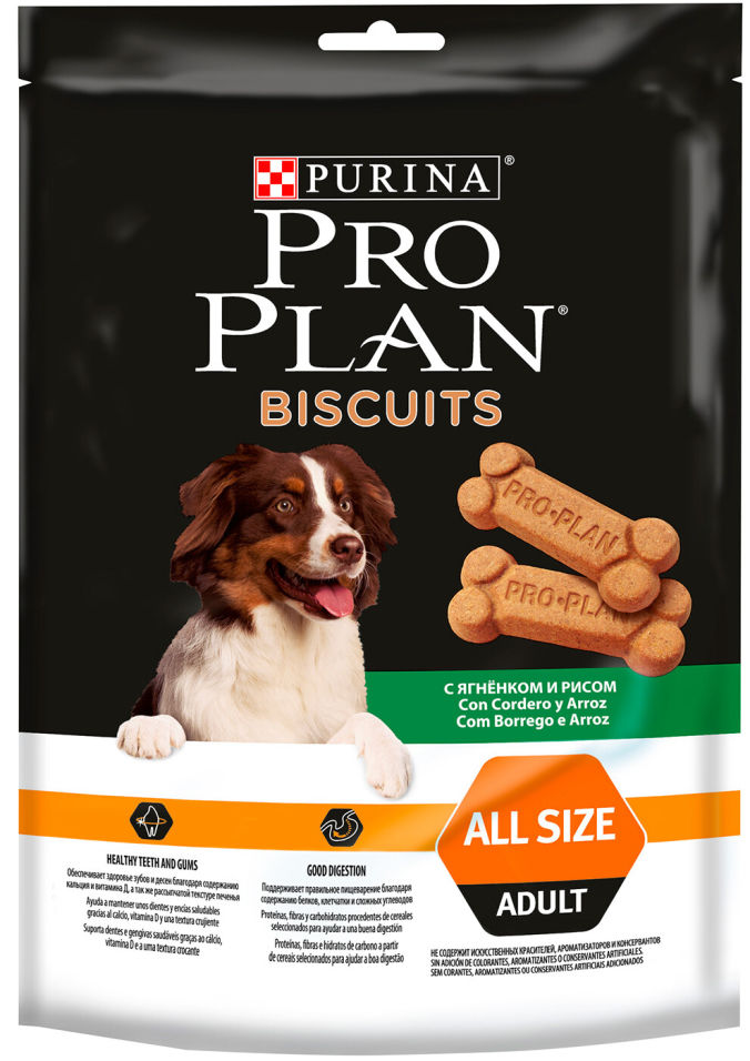 Лакомство для собак Pro Plan Biscuits Ягненок и рис 175г