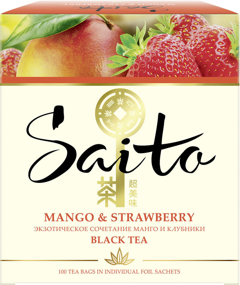Чай черный Saito Mango Strawberry 100*1.5г