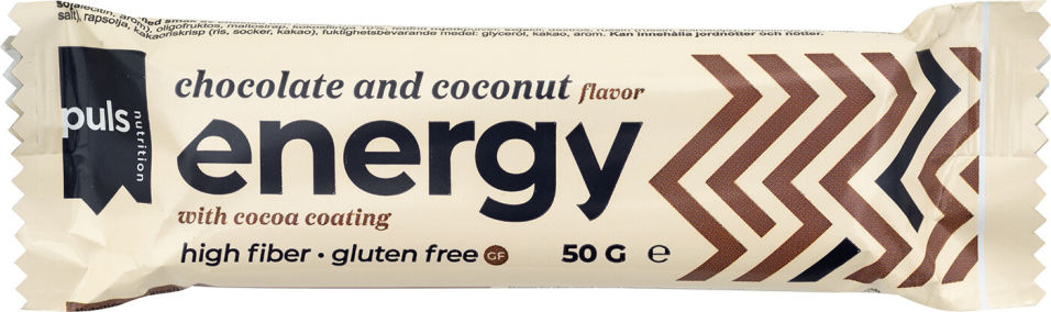 Батончик энергетический Puls Nutrition Puls Bar Energy Шоколад и кокос 50г