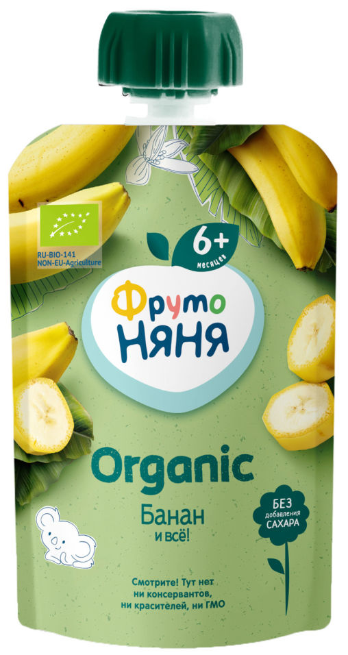 Пюре ФрутоНяня Organic Банан 90г