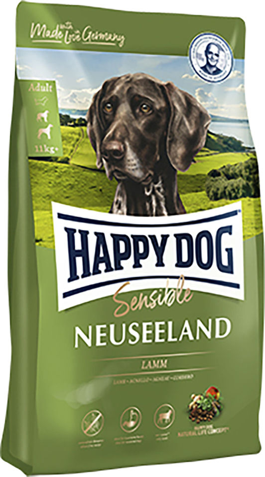 Сухой корм для взрослых собак Happy Dog Ягненок и рис 1кг