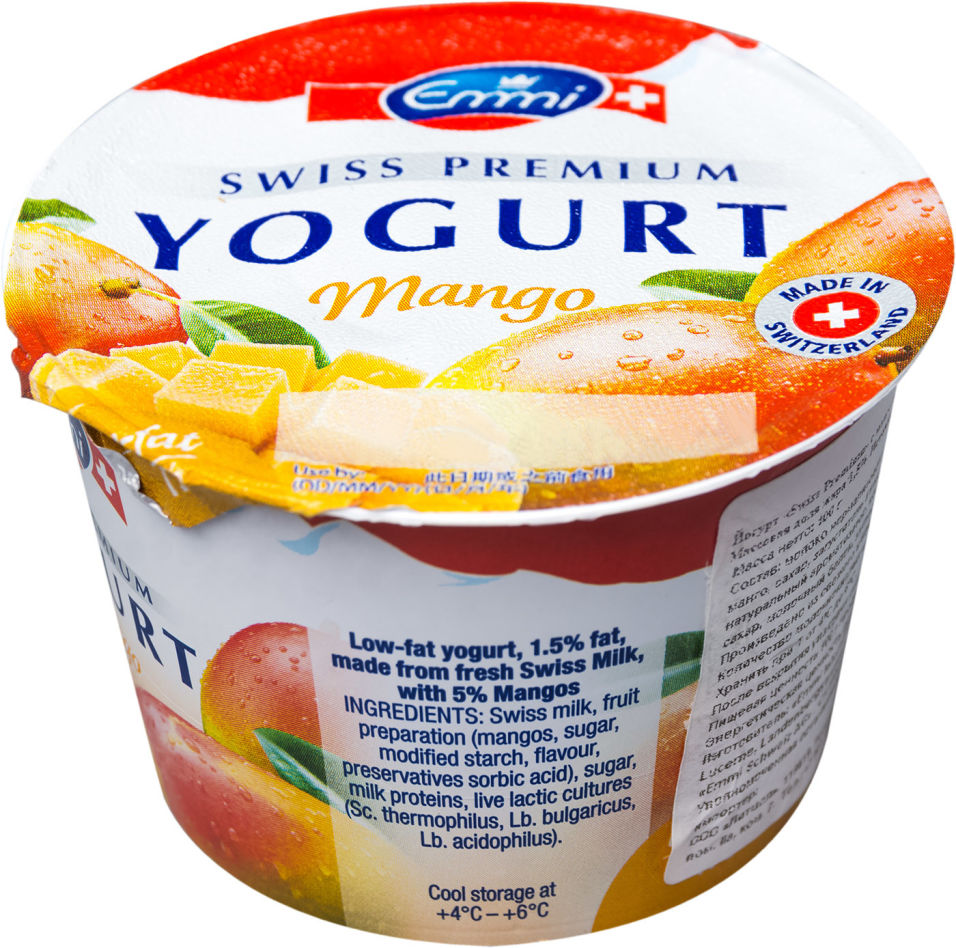 Йогурт Emmi Swiss Premium с манго 1.5% 100г
