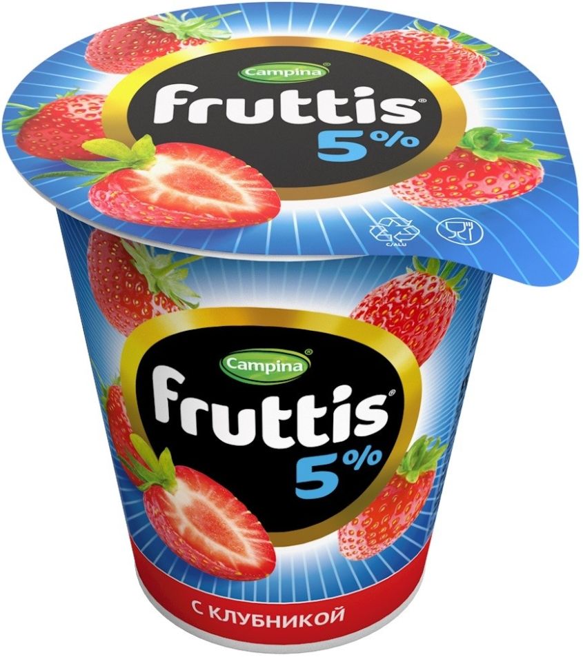 Продукт йогуртный Fruttis с клубникой 5% 290г