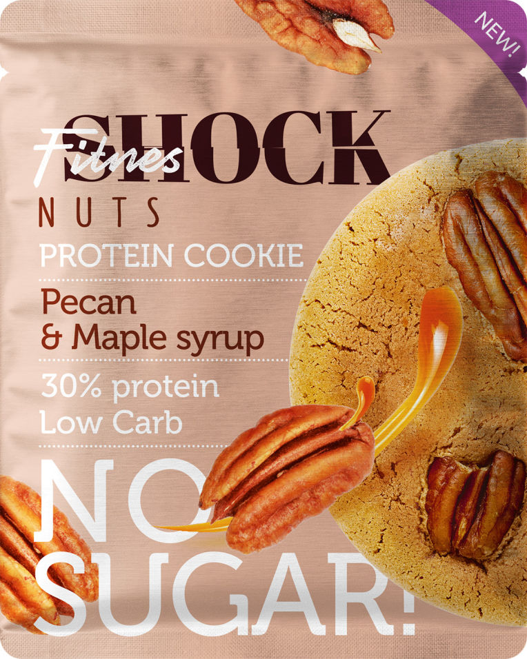 Печенье протеиновое FitnesShock Пекан и кленовый сироп 40г