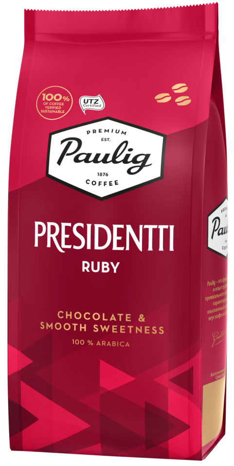 Кофе в зернах Paulig Presidentti Ruby 250г