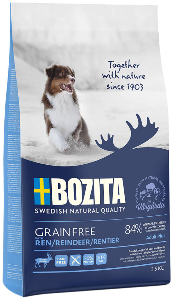 Сухой корм для собак Bozita Grain Free Reindeer с мясом оленя 3.5кг