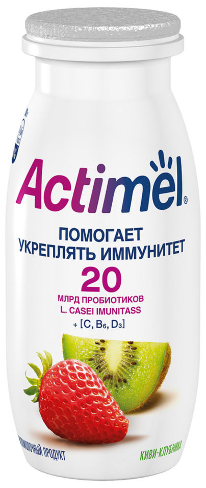 Напиток Actimel Киви-клубника 2.5% 100мл