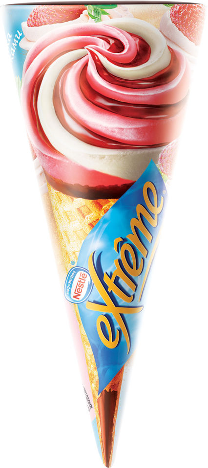 Мороженое Extreme Intriga Клубника со сливками 12% 77г