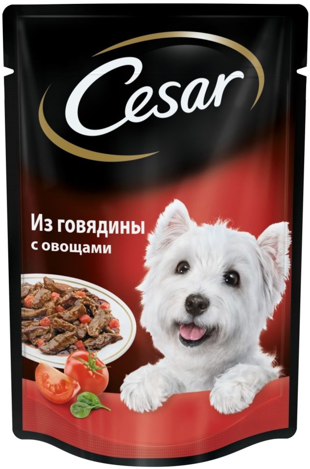 Корм для собак Cesar говядина с овощами в соусе 85г