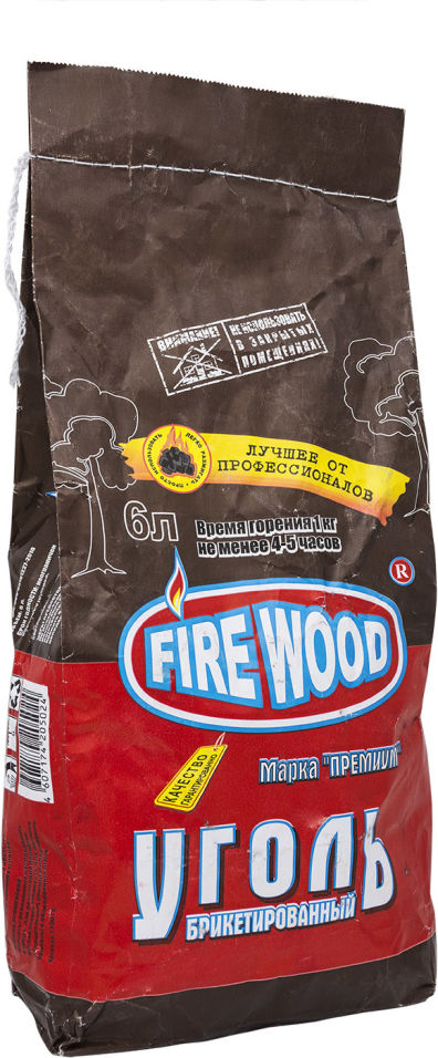 Уголь Firewood брикетированный 6л