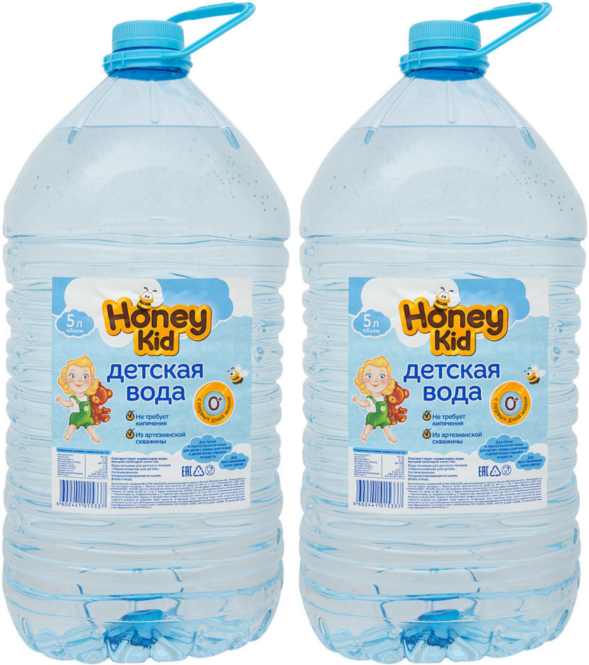 Вода Honey Kid детская негазированная 5л (упаковка 6 шт.)