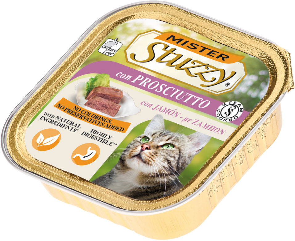Корм для кошек Stuzzy Mister Cat с ветчиной 100г (упаковка 12 шт.)