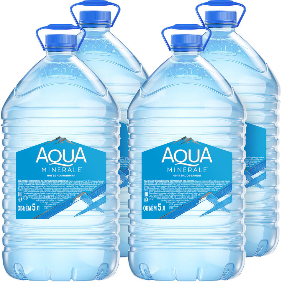Вода Aqua Minerale питьевая негазированная 5л (упаковка 4 шт.)
