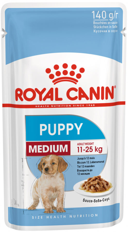 Корм для щенков Royal Canin Puppy Medium для средних пород 140г (упаковка 10 шт.)