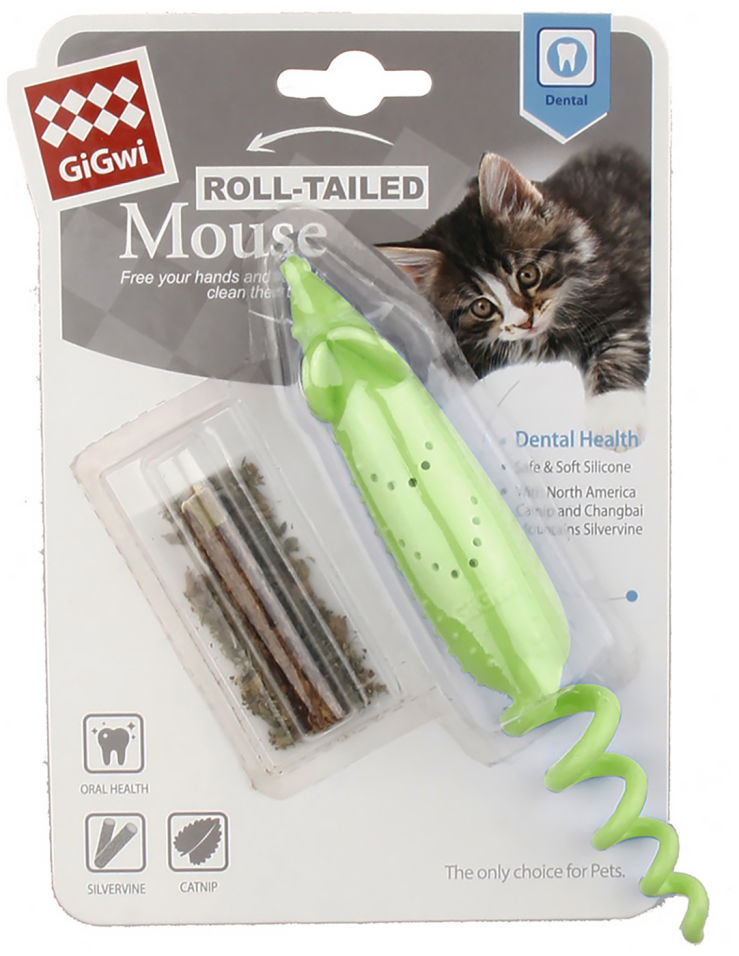 Игрушка для кошек GiGwi Мышка резиновая 16.5см