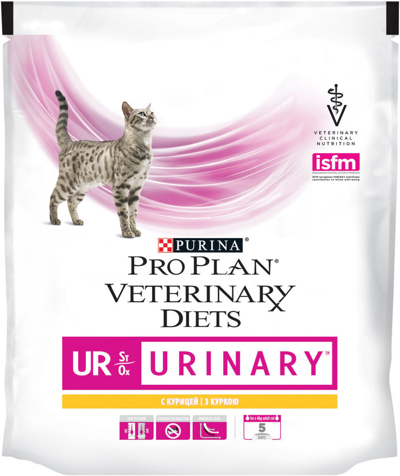 Сухой корм для кошек Pro Plan Veterinary diets UR при болезнях нижних отделов мочевыводящих путей с курицей 350г