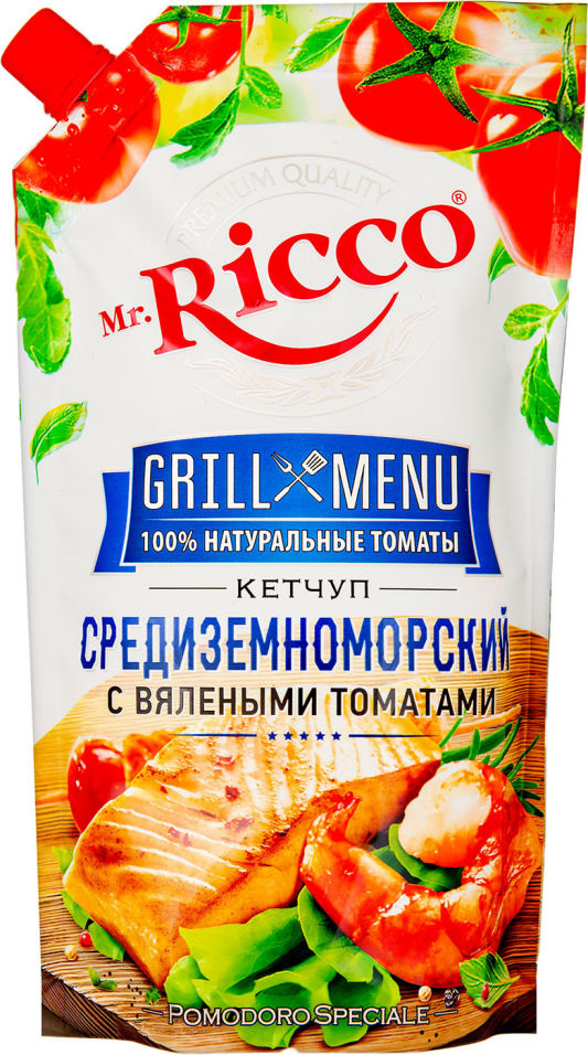 Кетчуп Mr. Ricco Средиземноморский с вялеными томатами 550г
