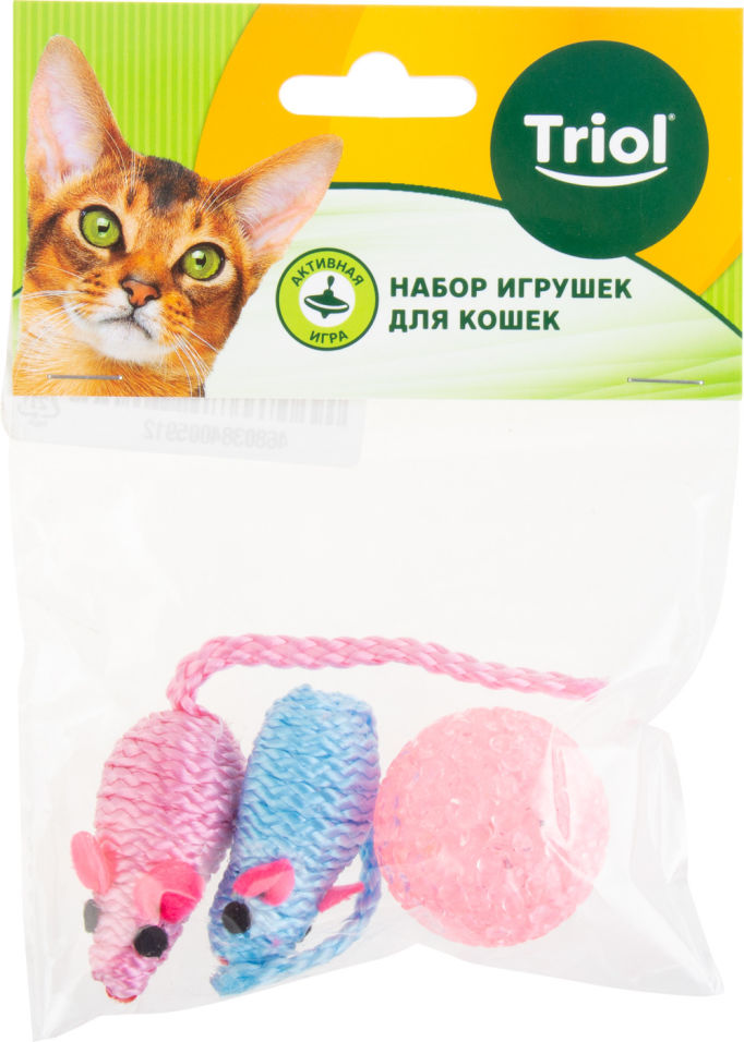 Набор игрушек для кошек Triol XW7005 2 мышки