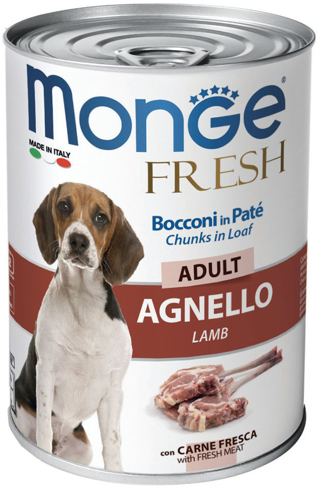 Корм для собак Monge Dog Fresh Chunks in Loaf рулет из ягненка 400г