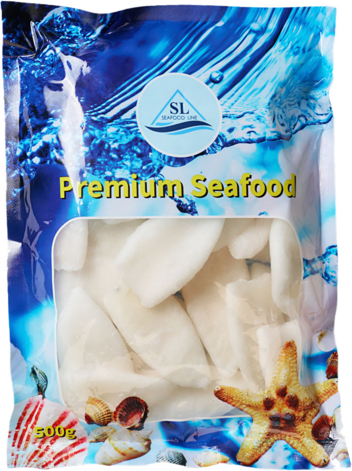 Кальмары Premium Seafood без щупалец 61+ 500г