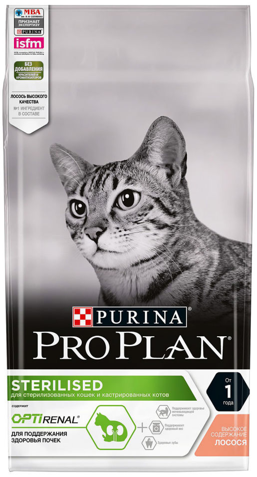Сухой корм для стерилизованных кошек Pro Plan Optirenal Sterilised с лососем 1.5кг Сухой корм для стерилизованных кошек Pro Plan Optirenal Sterilised с лососем 1.5кг