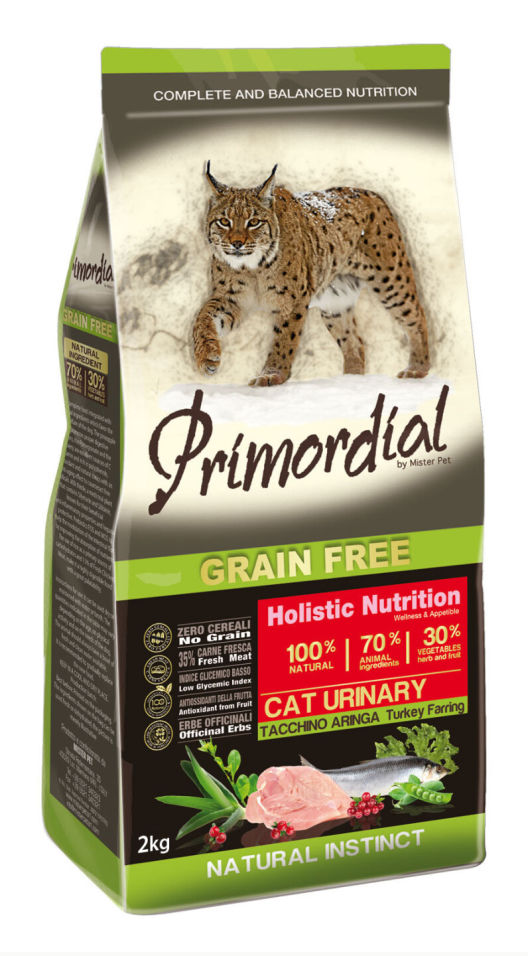 Сухой корм для кошек Primordial Индейка и Селедка 2кг Сухой корм для кошек Primordial Индейка и Селедка 2кг