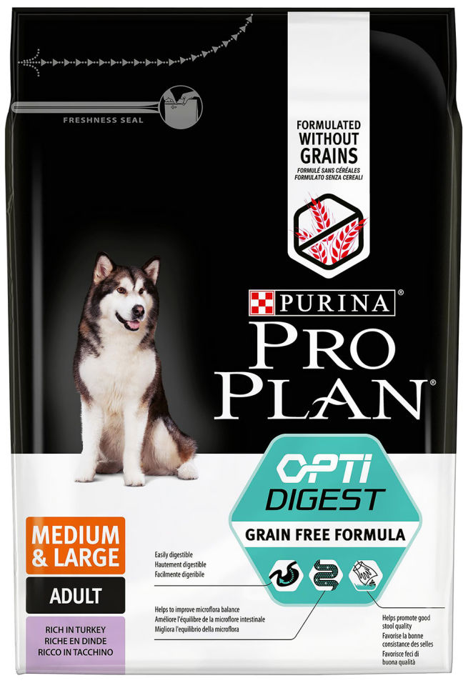 Сухой корм для собак Pro Plan Optidigest Medium&Large Adult Grain Free Formula с индейкой 2.5кг Сухой корм для собак Pro Plan Optidigest Medium&Large Adult Grain Free Formula с индейкой 2.5кг