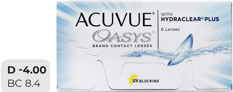 Отзывы о Контактные линзы Acuvue Oasys with Hydraclear Plus Двухнедельные -4.00/14/8.4 6шт Отзывы о Контактные линзы Acuvue Oasys with Hydraclear Plus Двухнедельные -4.00/14/8.4 6шт