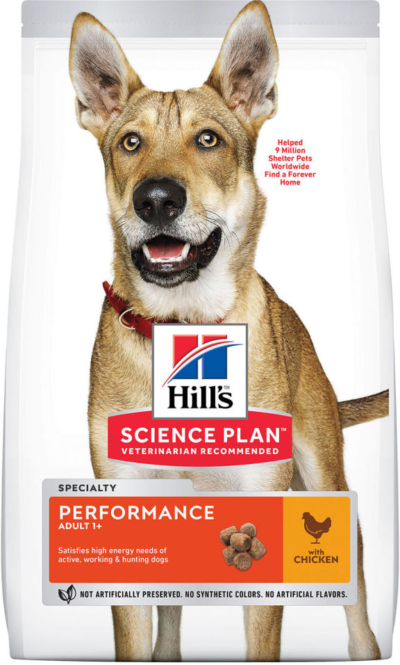Сухой корм для собак Hills Science Plan Performance для активных собак с курицей 12кг Сухой корм для собак Hills Science Plan Performance для активных собак с курицей 12кг