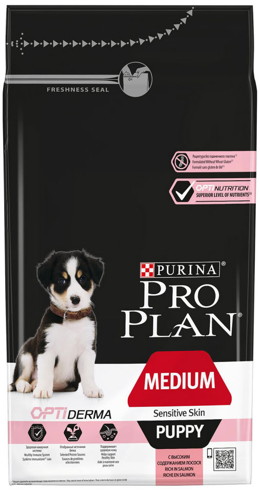 Сухой корм для щенков Pro Plan Optiderma Medium Puppy с лососем и рисом 1.5кг Сухой корм для щенков Pro Plan Optiderma Medium Puppy с лососем и рисом 1.5кг