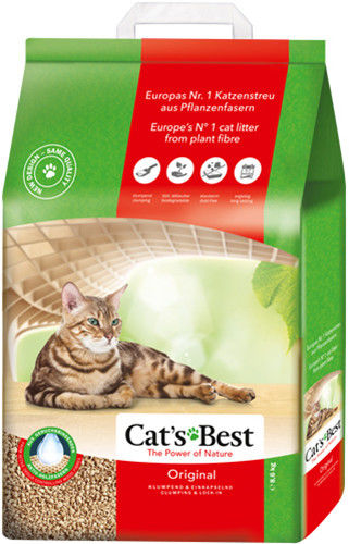 Наполнитель для кошачьего туалета Cats Best Original древесный 20л Наполнитель для кошачьего туалета Cats Best Original древесный 20л