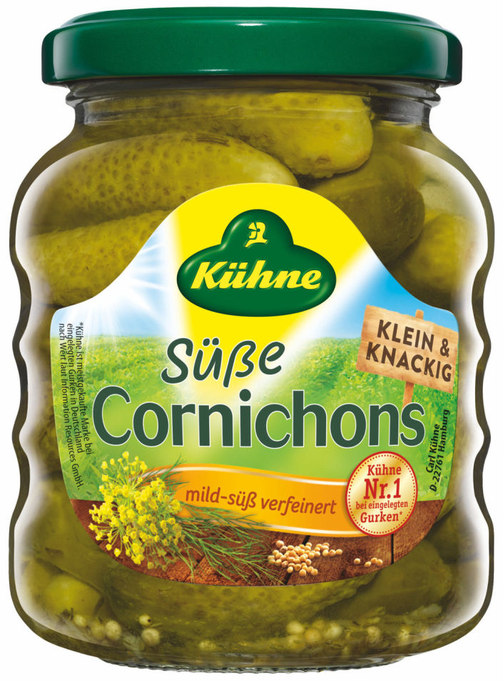Корнишоны Kuhne сладкие 180г