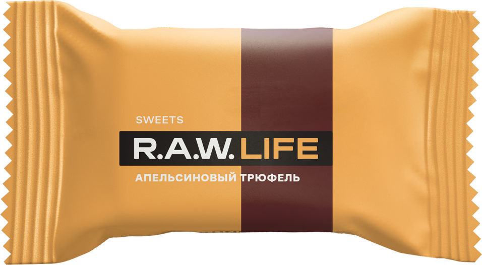 Конфета R.A.W. LIFE Апельсиновый трюфель 18г