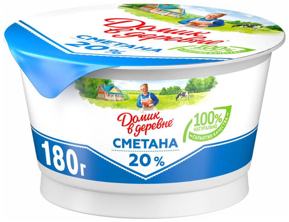 Сметана Домик в деревне 20% 180г