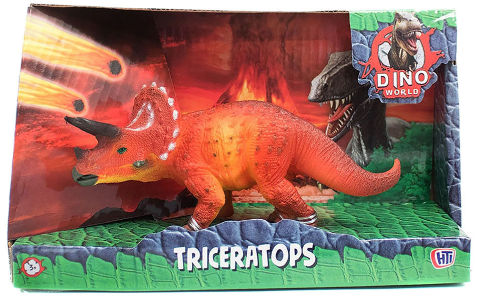 Фигурка динозавра Dino World Трицератопс 16см