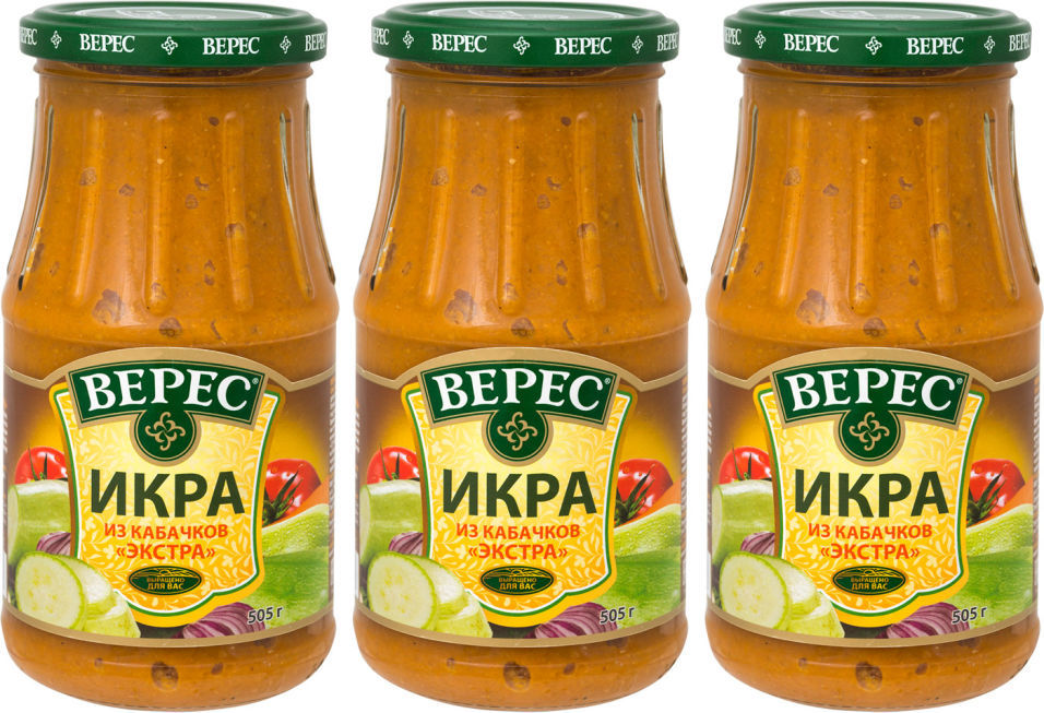Икра Верес Кабачковая экстра 505г (упаковка 3 шт.)