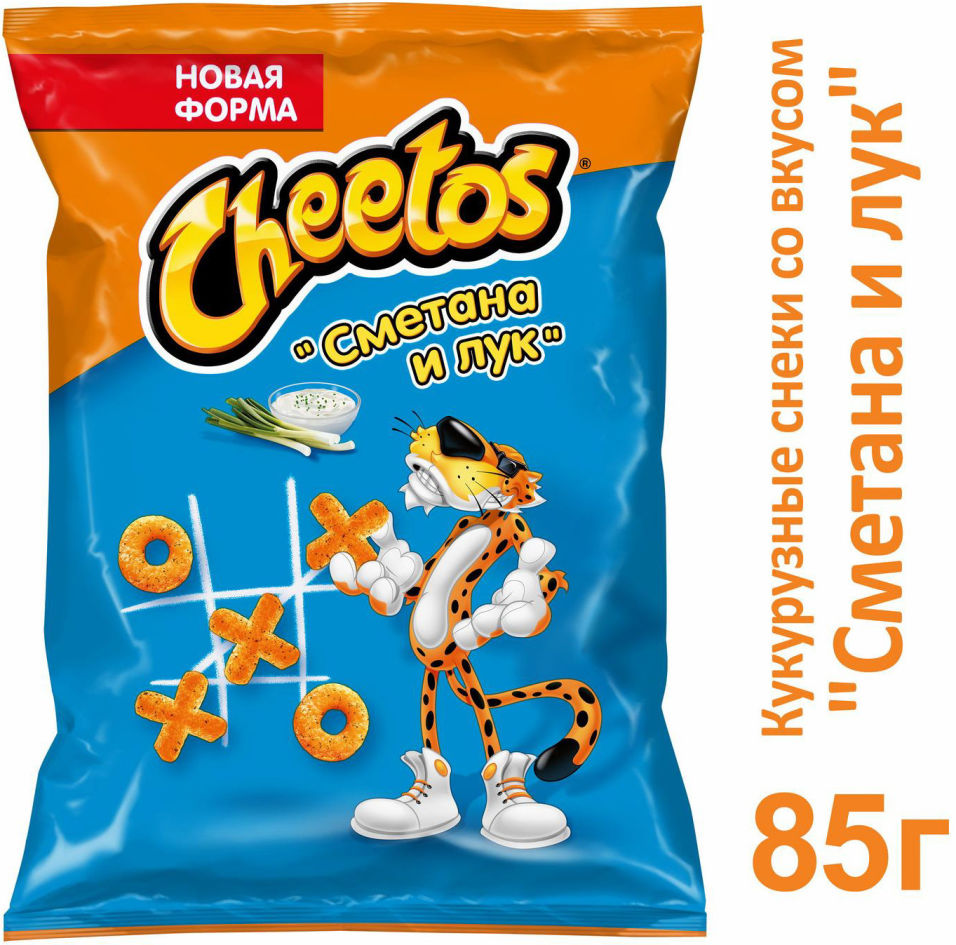 Снеки кукурузные Cheetos Сметана и лук 85г