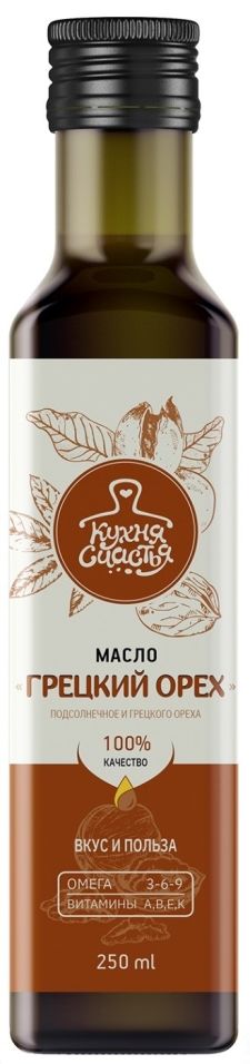 Масло грецкий орех Кухня Счастья 250мл