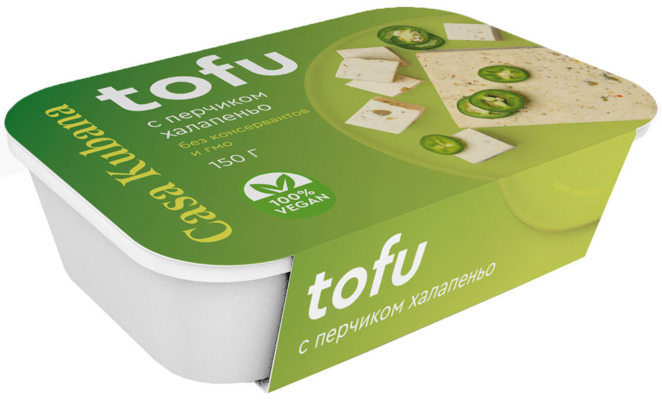 Продукт соевый Casa Kubana Тофу с перчиком халапеньо 150г
