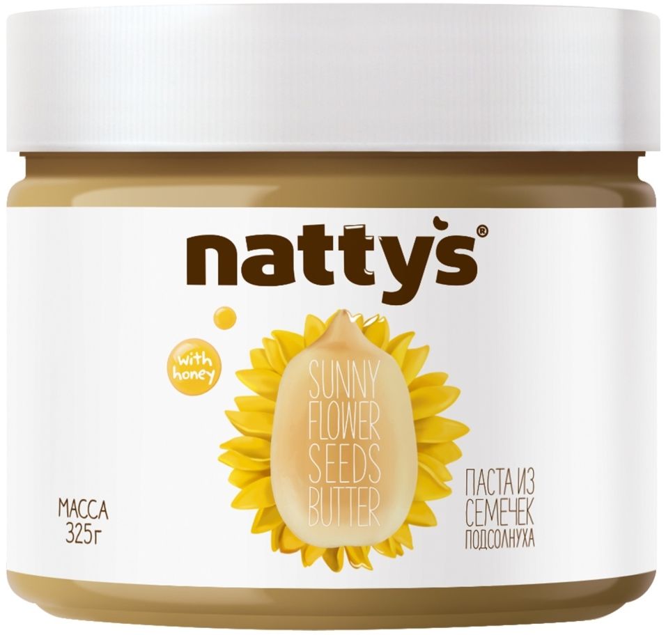 Паста семечки подсолнуха Nattys Sunny с медом 325г