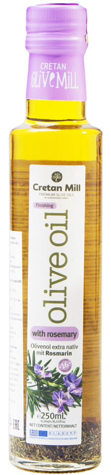 Масло оливковое Cretan Mill Extra Virgin с розмарином 250мл