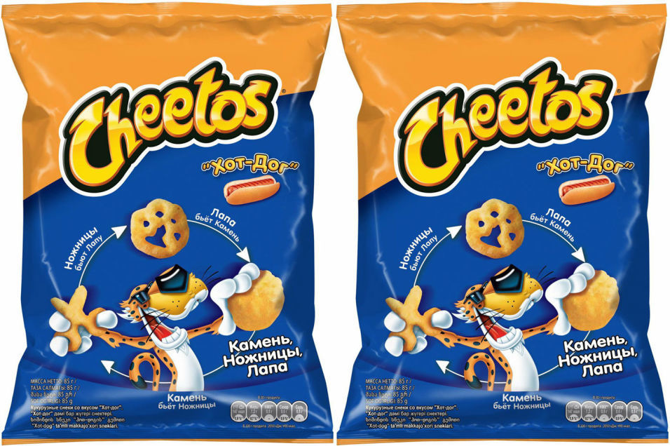 Cнеки кукурузные Cheetos Хот Дог 85г (упаковка 2 шт.)