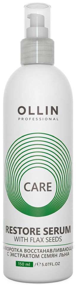 Сыворотка для волос Ollin Care Restore Serum with Flax Seeds 150мл 717₽