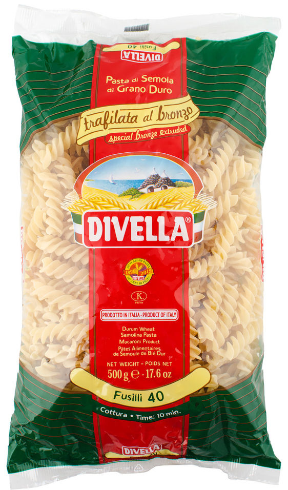 Макароны Divella Fusilli бронза 500г